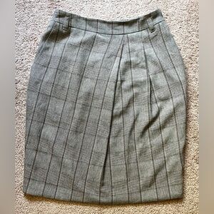 Pauw Amsterdam Wool Plaid Bubble Skirt Quiet Luxury Size 2 Scandi Style